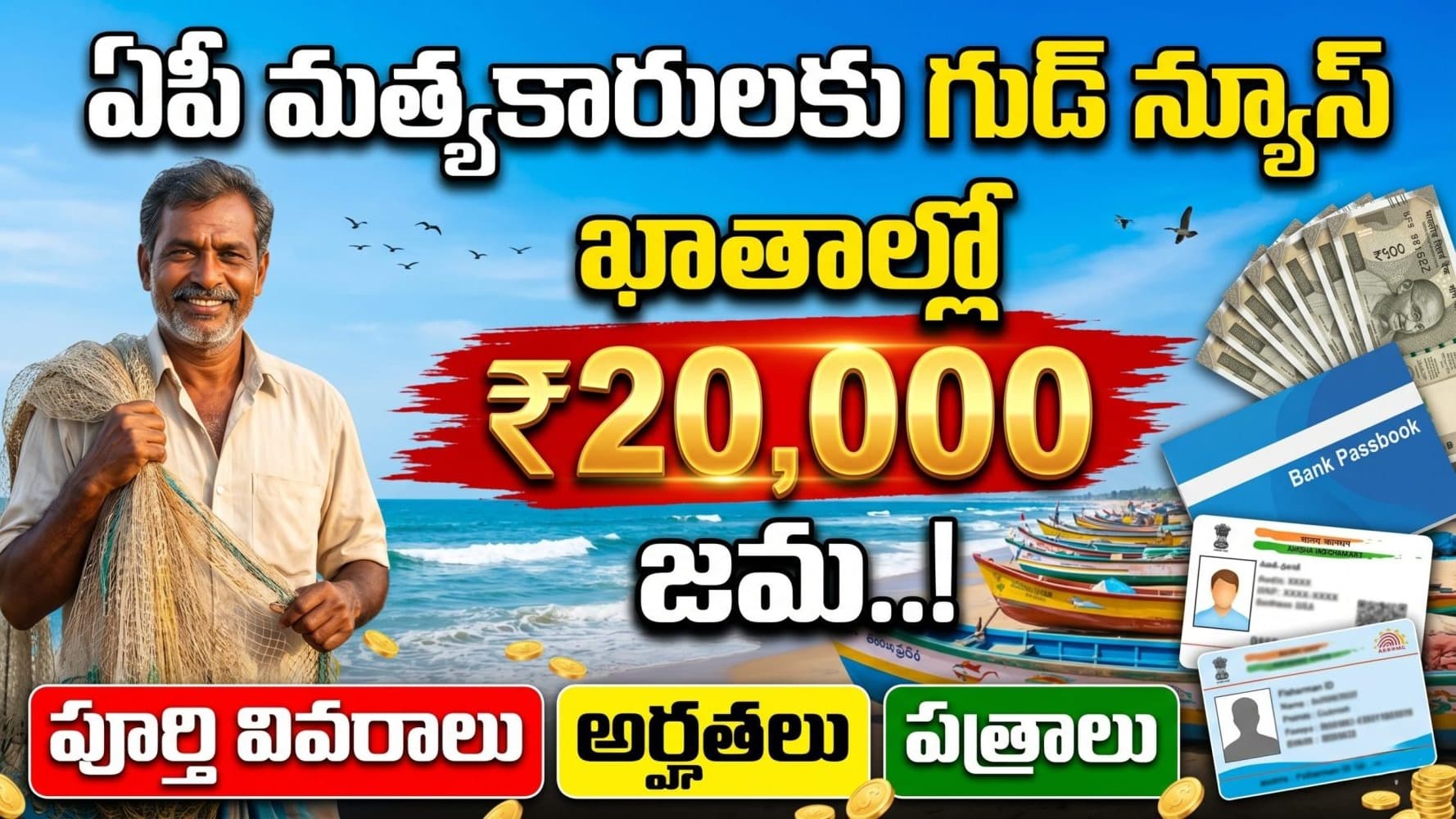 ఏపీ మత్స్యకారులకు వేట నిషేధ సీజన్‌లో భారీ ఊరట