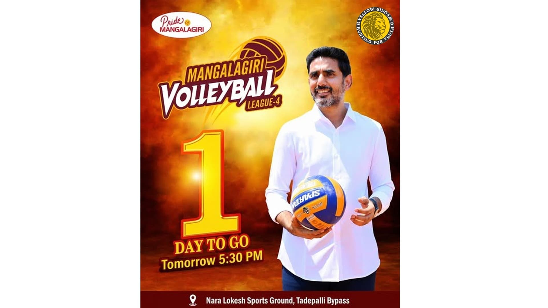 రేపు మంగళగిరిలో వాలీబాల్ లీగ్-4 ప్రారంభం