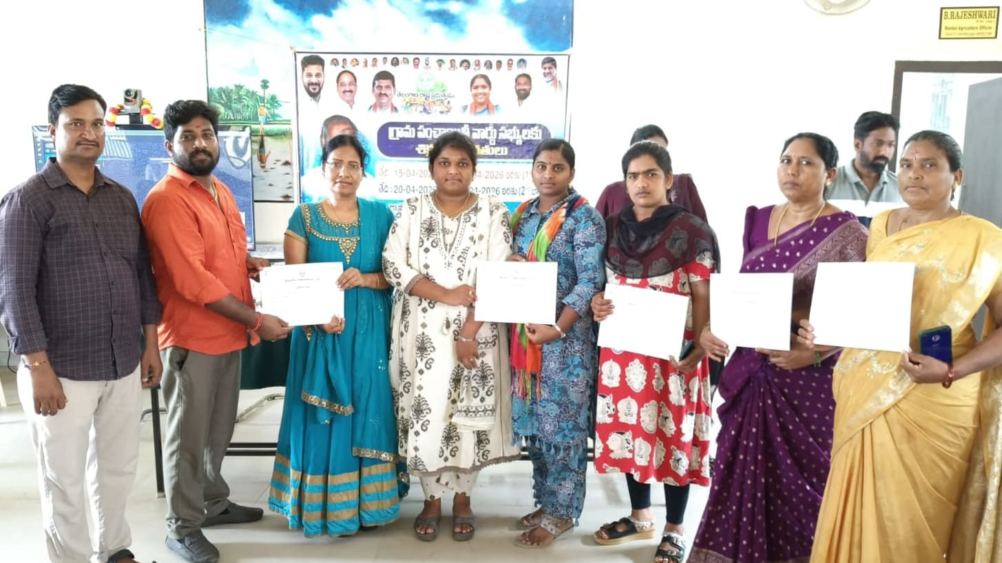 ఐదు రోజుల శిక్షణా కార్యక్రమంలో పాల్గొన్న ధన్బాద్ గ్రామ పాలకమండలి