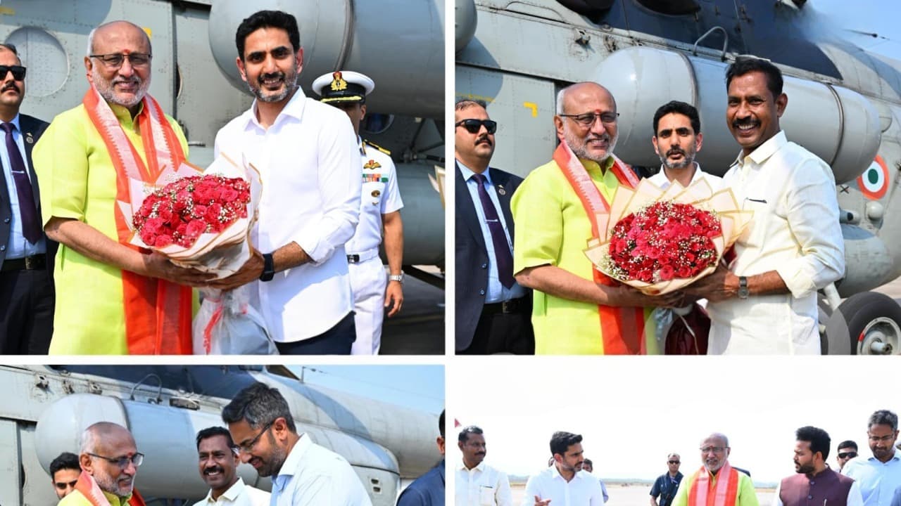 విశాఖకు చేరుకున్న ఉపరాష్ట్రపతి సీపీ రాధాకృష్ణన్.. ఏయూ శతాబ్ది ఉత్సవాలకు హాజరు