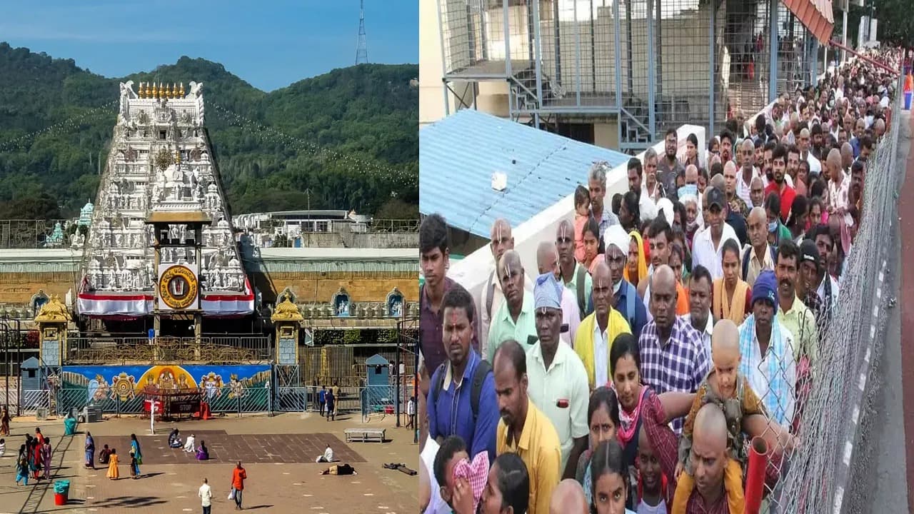 తిరుమలలో కొనసాగుతున్న భక్తుల రద్దీ