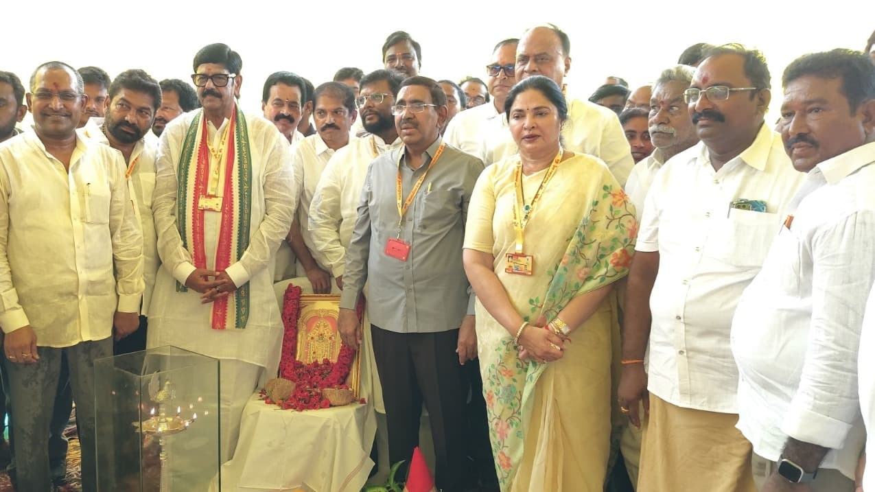 కోవూరులో మహానాడు భూమిపూజ..