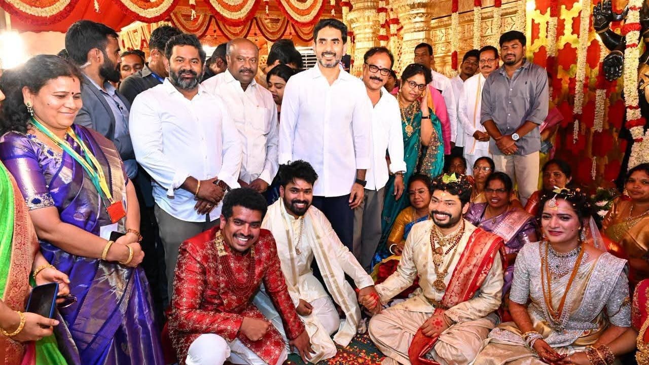 కిడారి శ్రావణ్ వివాహానికి హాజరైన మంత్రి లోకేష్