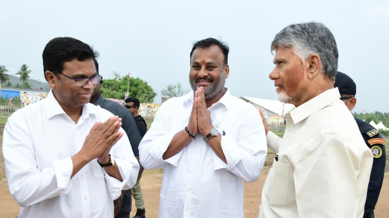 సీఎం చంద్రబాబుకు కండ్రిగలో ఘన స్వాగతం