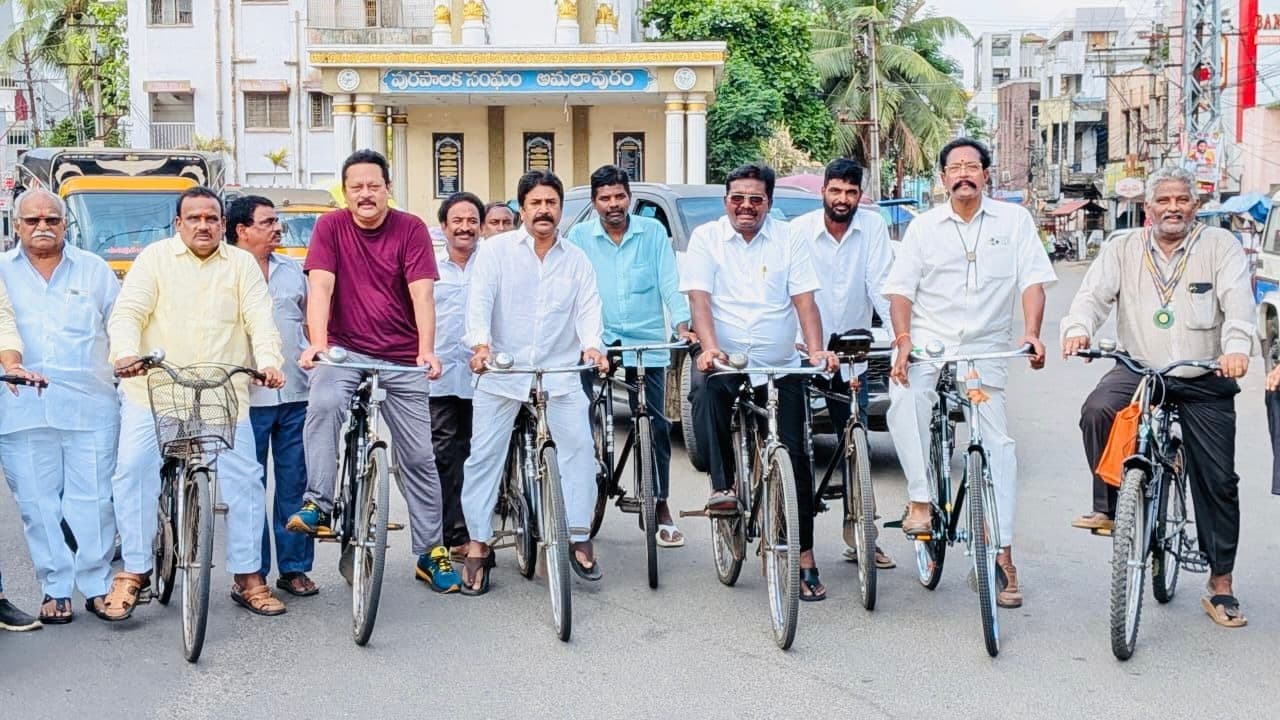 ఎమ్మెల్యే ఆనందరావు గారి ఆధ్వర్యంలో సైకిల్ ర్యాలీ