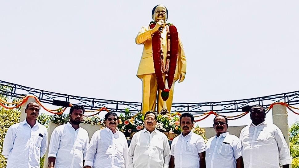 ఎస్పీబీ విగ్రహానికి చంచలబాబు నివాళి