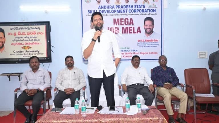 కర్నూలులో జాబ్ మేళా.. వేలాది ఉద్యోగాలకు మంత్రి టీజీ భరత్ భరోసా