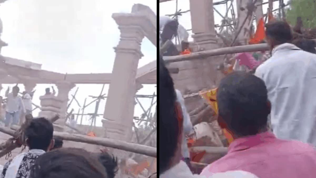 పర్బానీలో విషాదం.. కూలిన హనుమాన్ ఆలయ మండపం