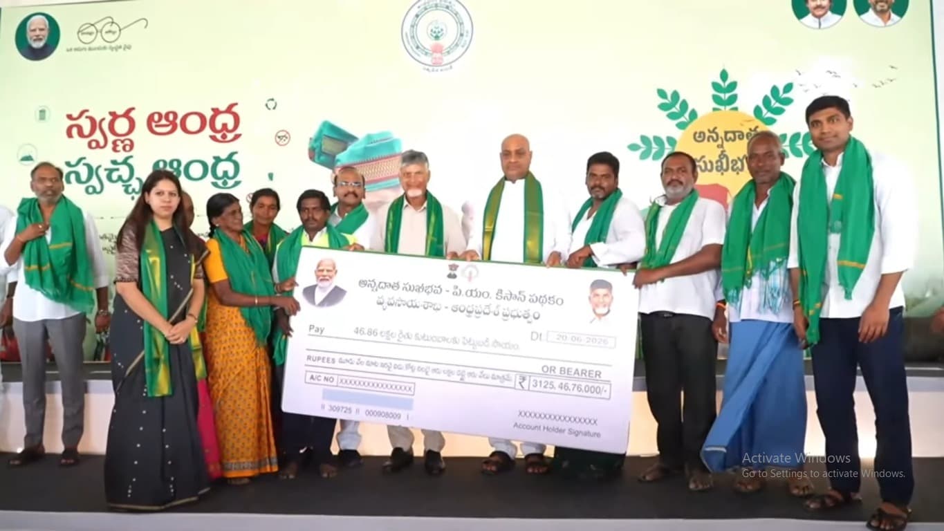 'అన్నదాత సుఖీభవ' నిధులు విడుదల చేసిన సీఎం చంద్రబాబు