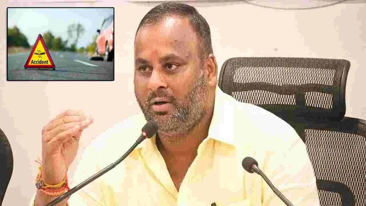 తిరుపతి–కడప బస్సు ప్రమాదంపై మంత్రి మండిపల్లి దిగ్భ్రాంతి