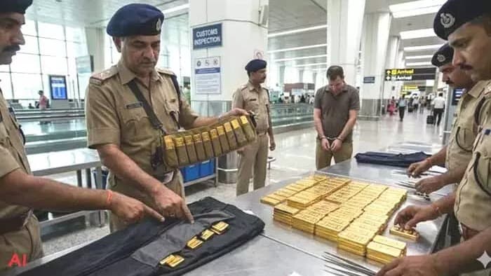 ఛార్జింగ్ లైట్‌లో బంగారం స్మగ్లింగ్.. విమానాశ్రయంలో పట్టివేత