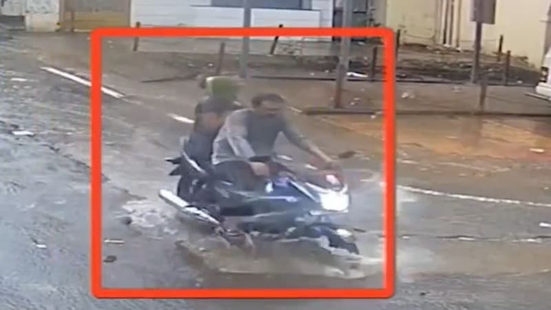 జునాగఢ్‌లో ప్రమాదం.. నీటితో నిండిన గుంతలో పడి బైకర్ గాయాలు