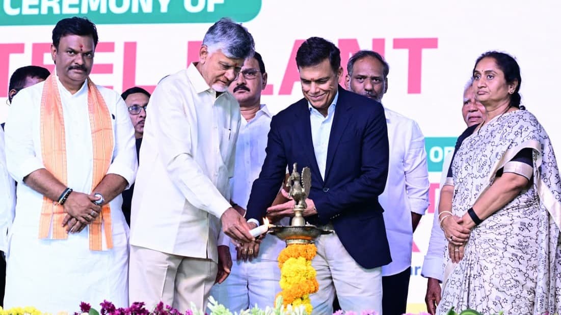 జమ్మలమడుగులో జేఎస్‌డబ్ల్యూ స్టీల్ ప్లాంట్ పనులకు చంద్రబాబు శ్రీకారం
