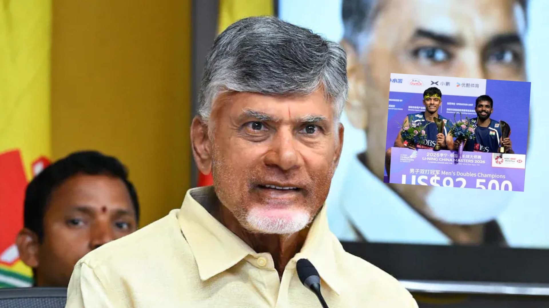 చైనా మాస్టర్స్‌లో సాత్విక్-చిరాగ్ చరిత్ర: చంద్రబాబు